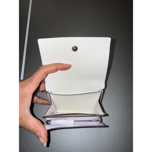 Kate Spade Kayla Pebbled Leather Small L-Zip Bifold Wallet Light Froz KK056 - Picture 7 of 9